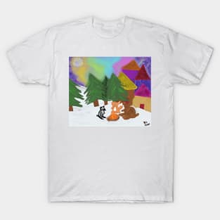 Winter animals illustration 2 T-Shirt